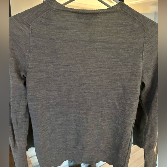 Banana Republic Gray Ruffled Cardigan Petite Small - Picture 6 of 6